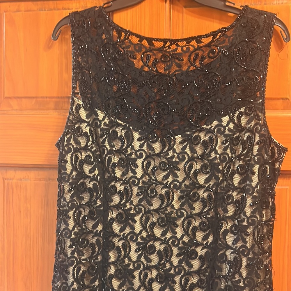Stunning sequins lace dress.  Comfortable to wear. A must have black dress. - Picture 4 of 5